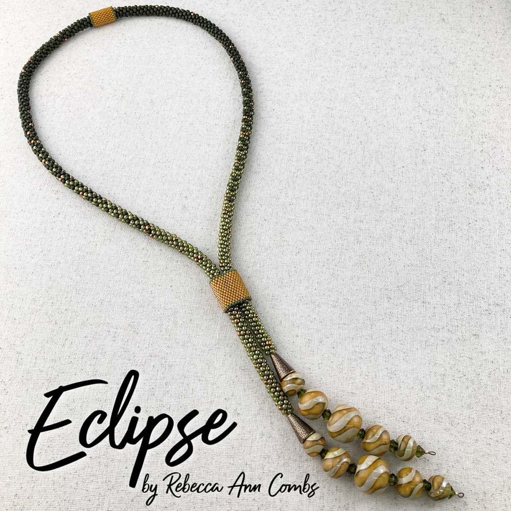 Eclipse Lariat Kumihimo Necklace by Rebecca Ann Combs